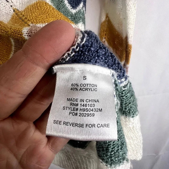 Hippie Rose Colorful Chevron Knit Sweater Size Small - Picture 10 of 11